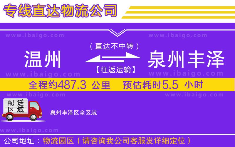 溫州到泉州豐澤區(qū)物流專線