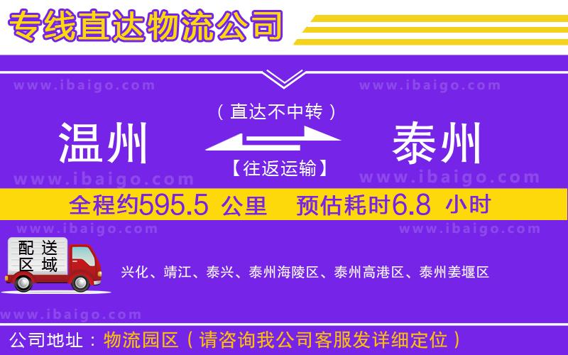 溫州到泰州貨運(yùn)專線