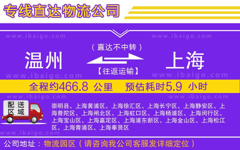 溫州到上海貨運(yùn)公司
