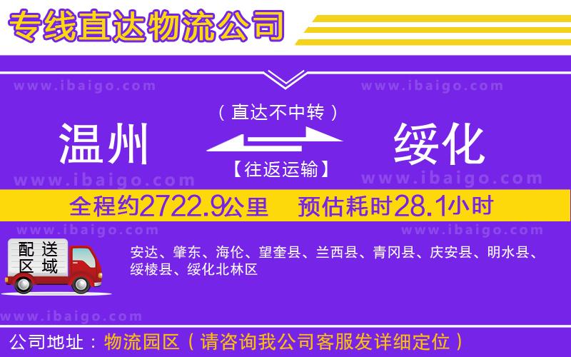 溫州到綏化貨運(yùn)